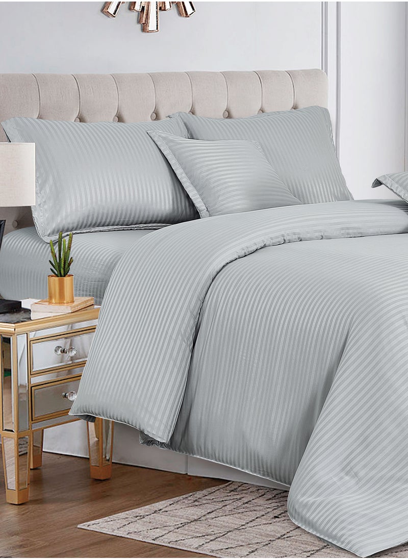 Sleep night Hotel Stripe Comforter Set with Polyester Filling Soft and Lightweight Suitable for All Season  - Image 1