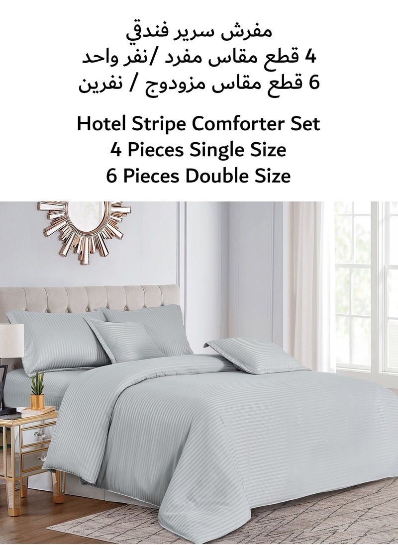 Sleep night Hotel Stripe Comforter Set with Polyester Filling Soft and Lightweight Suitable for All Season  - Image 3