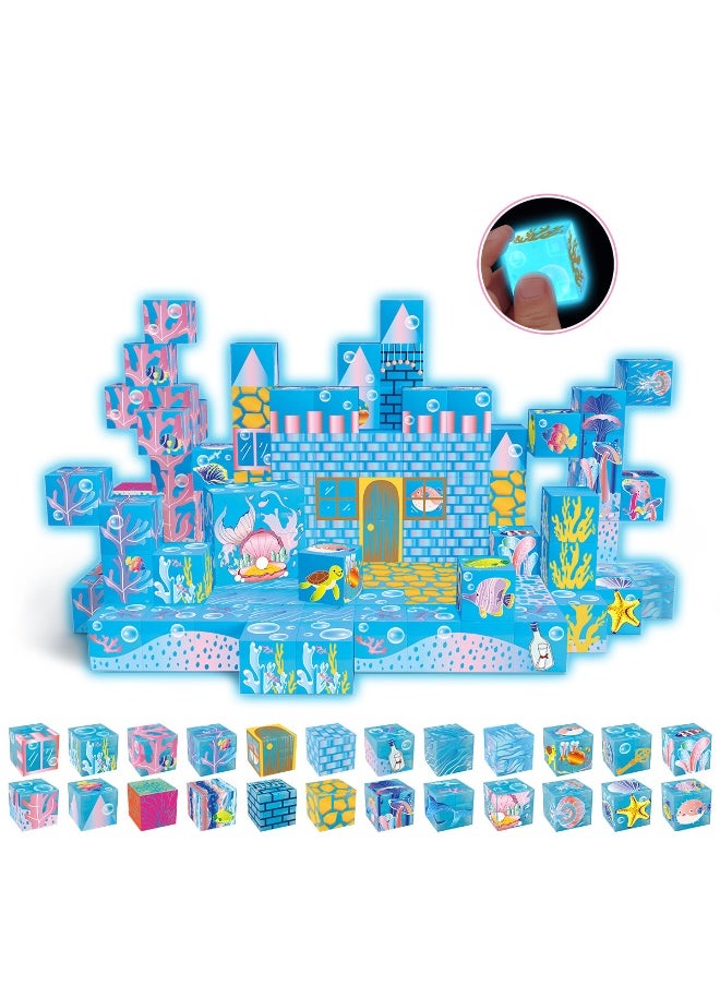 General Luminous magnetic block building blocks Educational toys Strong magnetic assembly magnetic building blocks gifts for family and friends  - Image 1