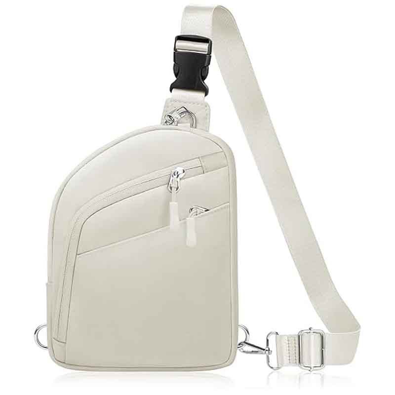 Women's Color Block Waterproof Crossbody Chest Waist Pack with Multiple Pockets, Lightweight Travel Sling - Image 5