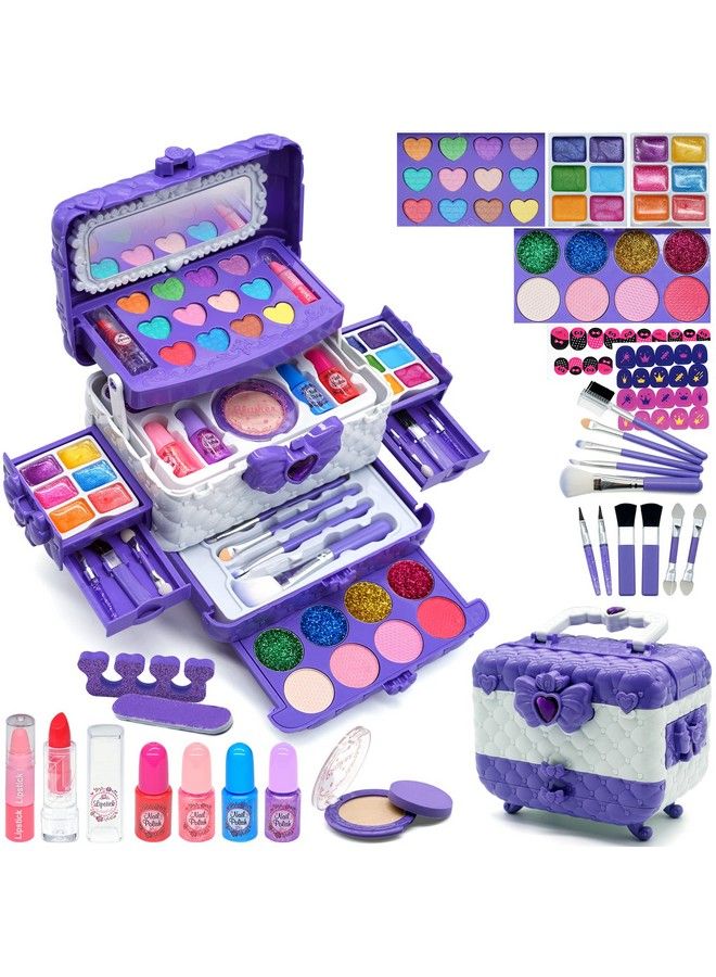 ROKKES Kids Makeup Kit For Girl Toys Toys For Girls Makeup Girls Princess Gift Non Toxic Toddlers Cosmetic Kits Child Play Makeup Toys For Girls Age 4 10Year Old Children Gift… - Image 2