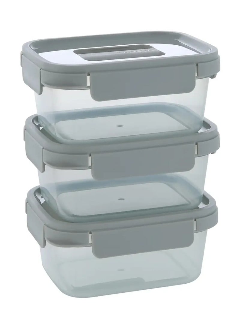 LOCK & LOCK LocknLock Nestopia Set of 3 Airtight Containers (920ml) - Microwave & Freezer Safe, Made in Vietnam  - Image 2
