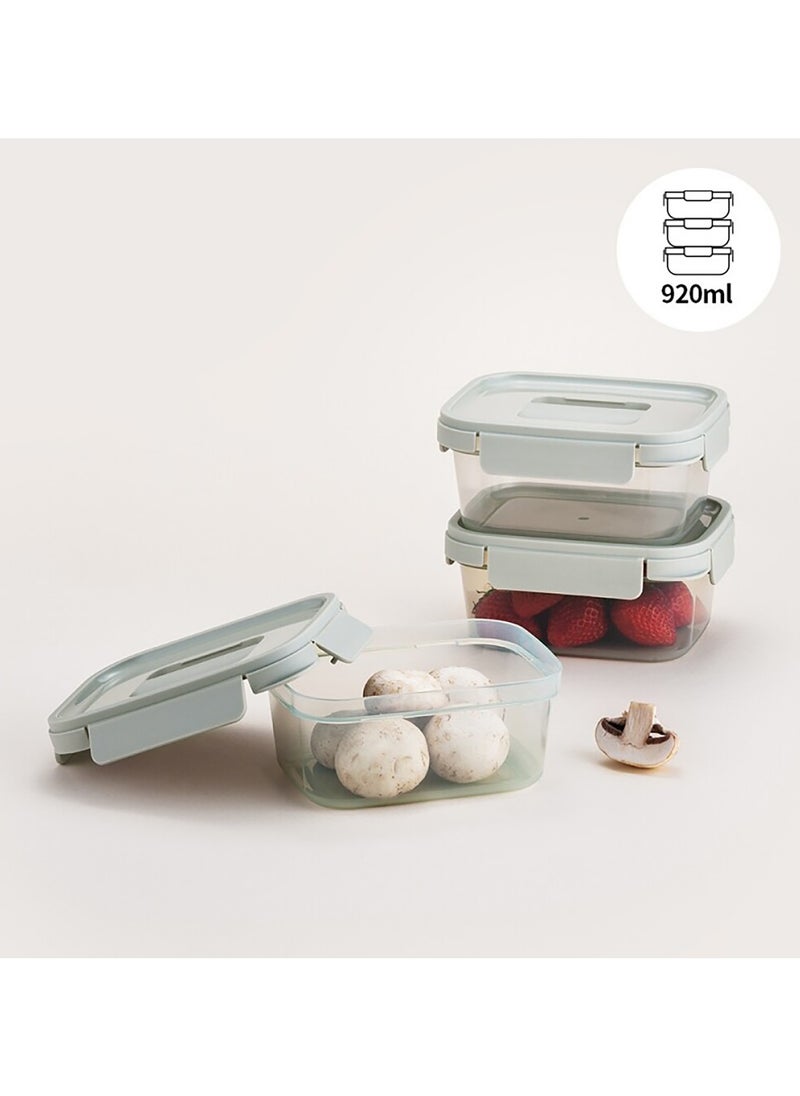 LOCK & LOCK LocknLock Nestopia Set of 3 Airtight Containers (920ml) - Microwave & Freezer Safe, Made in Vietnam  - Image 3