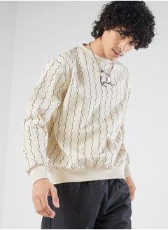 Karl Kani Small Signature Ziczac Pinstripe Sweatshirt  - Image 1