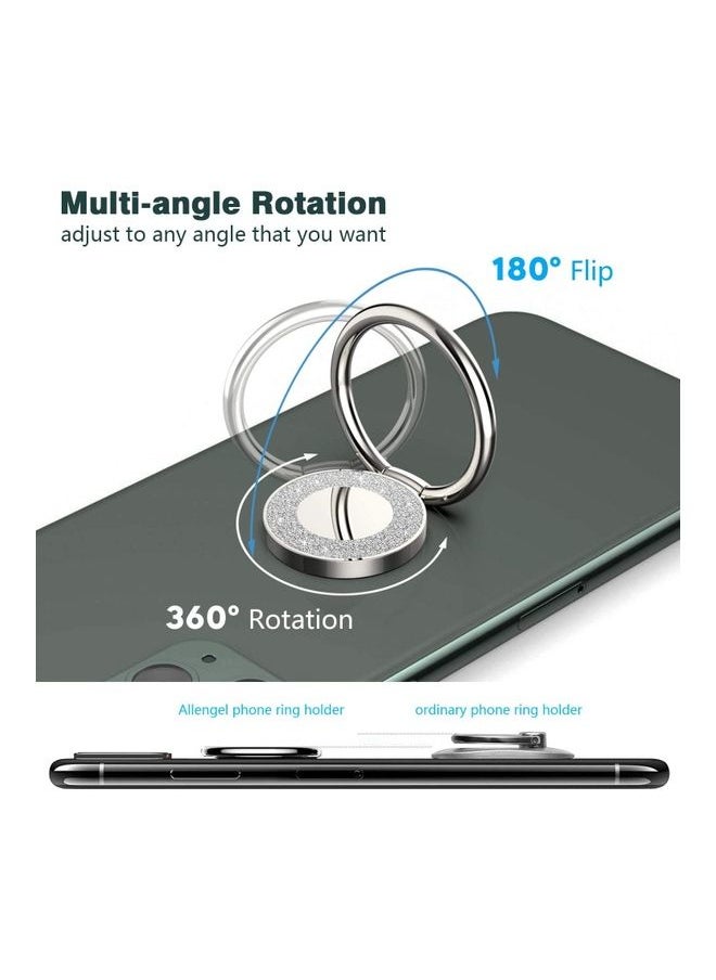Captaintech Silver Phone Ring Holder – 360° Rotatable Grip & Stand for Smartphones ﻿  - Image 4