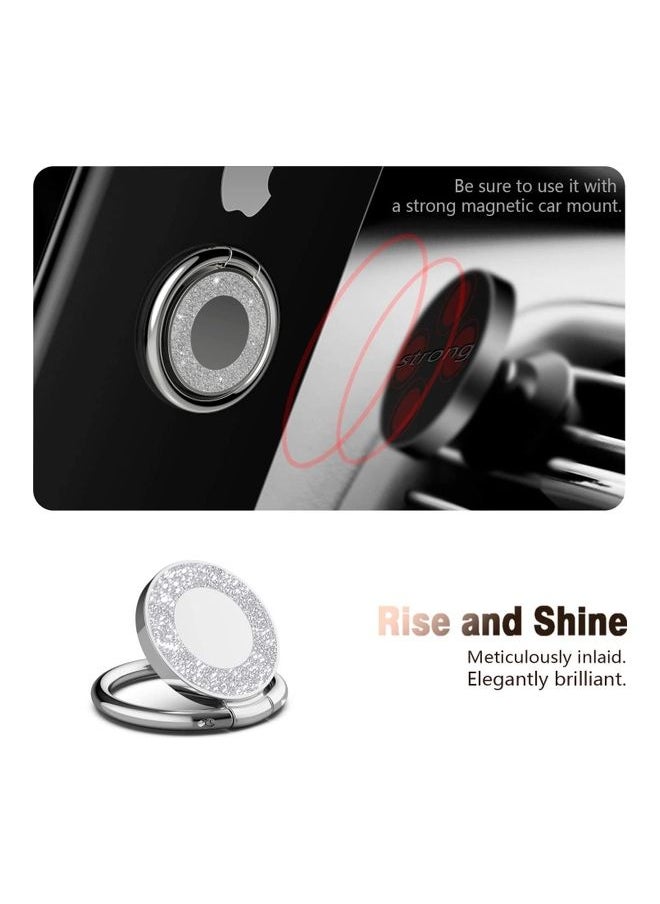 Captaintech Silver Phone Ring Holder – 360° Rotatable Grip & Stand for Smartphones ﻿  - Image 5