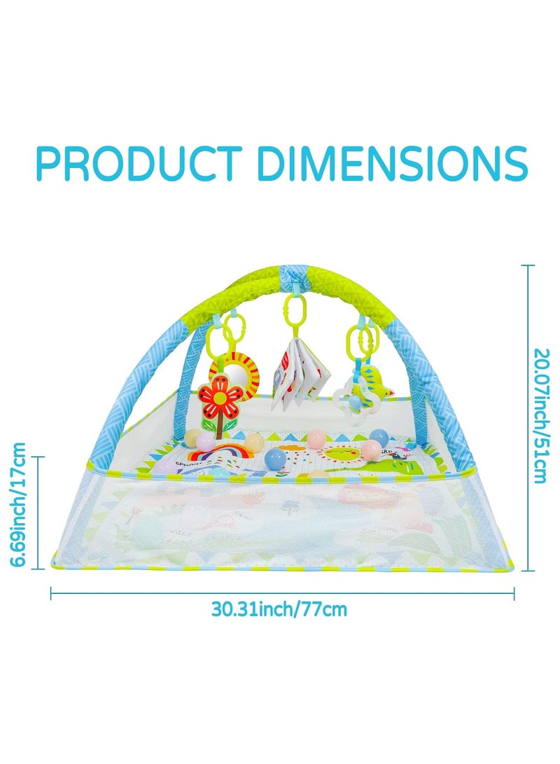 WinRise Baby Play Gym Mat with Ball Pit Activity Gym Center Tummy Time Mat Thickened Mat Sensory Exploration Motor Skill Development for Newborn Infant Baby Toddlers - Image 3