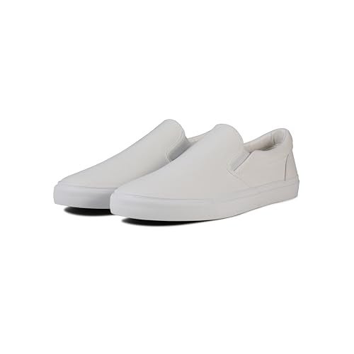 hello basics Men's Sneakers Classic Low Top Slip On Shoes Wide Canvas Skate Loafers Sneakers with Soft Insole Causal Dress Shoes for Men Comfortable Walking Shoes Slip on Sneakers for Men, White, 12 - Image 3