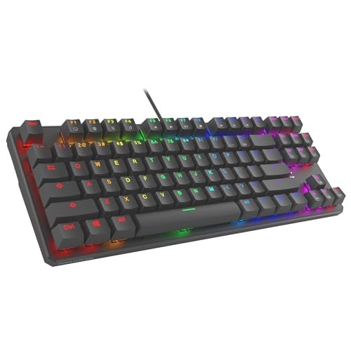 TECWARE Phantom 87 Key Mechanical Keyboard, RGB led, Typewriter Sound, Outemu Blue Switch - Image 1