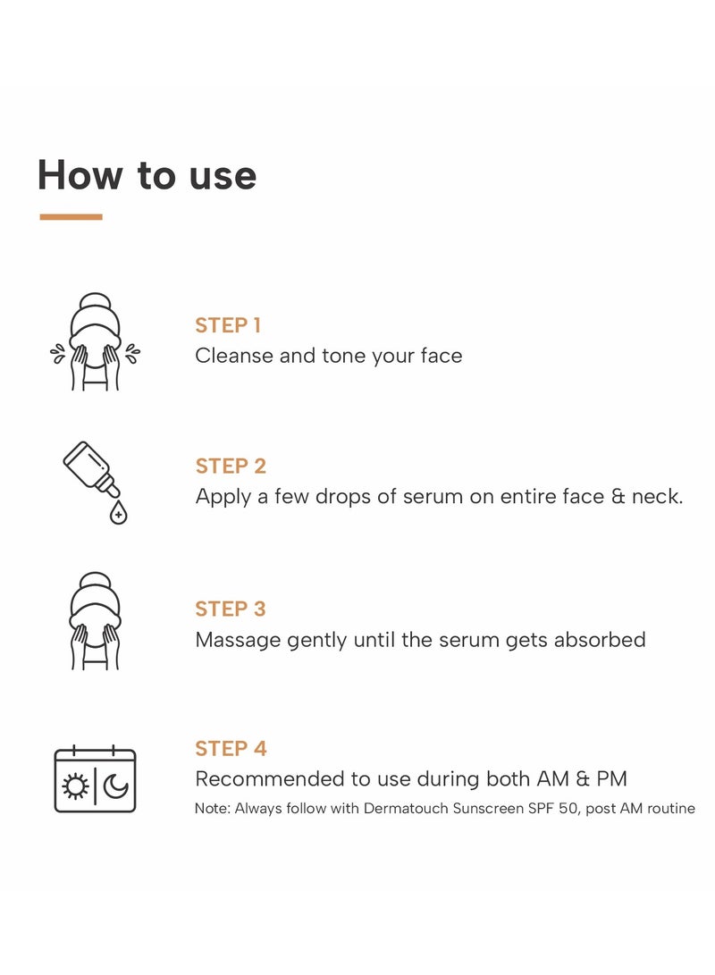 DERMATOUCH DERMATOUCH Bye Bye Pigmentation Serum | For Pigmentation, Dark Spots, Blemishes | For all skin types | For Both Men & Women | 30ml  - Image 5