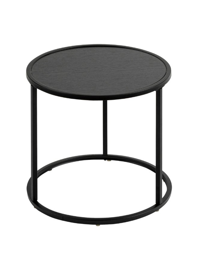 atmosphera 3-Piece Noan Elegant Design Round Nesting Table Black 55.6 x 6.2 x 55.6 cm 205800 - Image 4