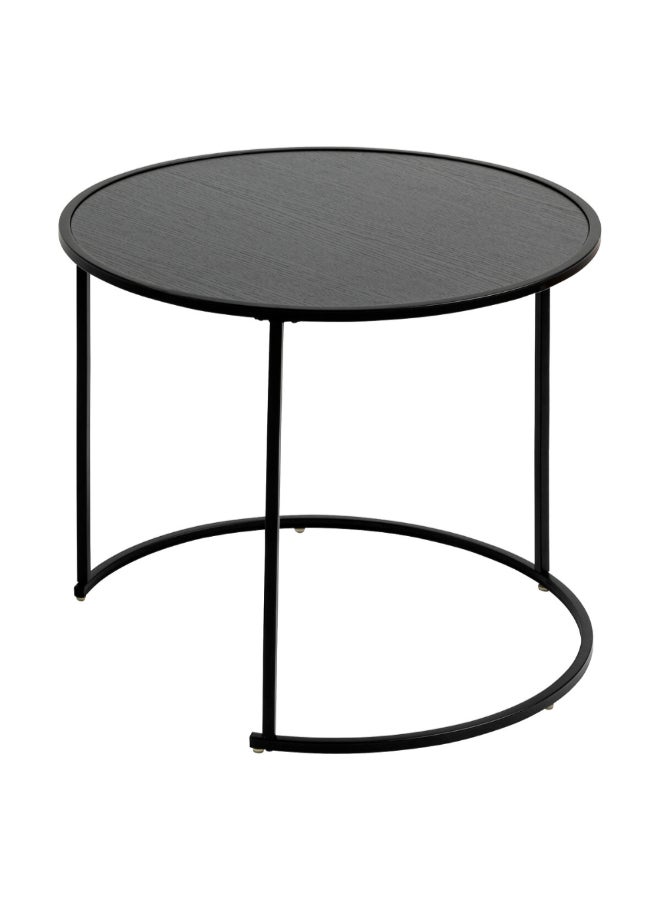 atmosphera 3-Piece Noan Elegant Design Round Nesting Table Black 55.6 x 6.2 x 55.6 cm 205800 - Image 2
