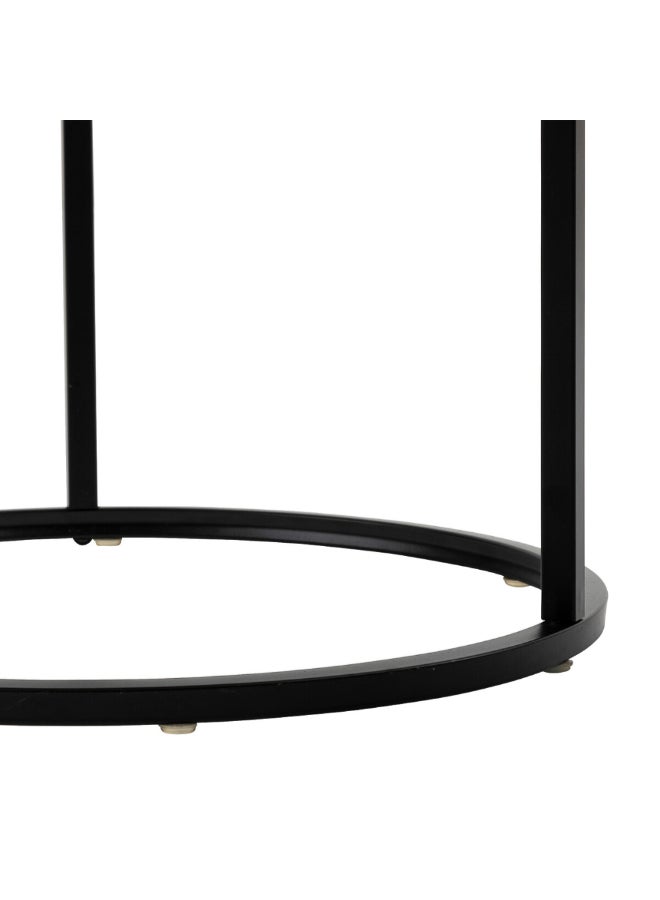 atmosphera 3-Piece Noan Elegant Design Round Nesting Table Black 55.6 x 6.2 x 55.6 cm 205800 - Image 5