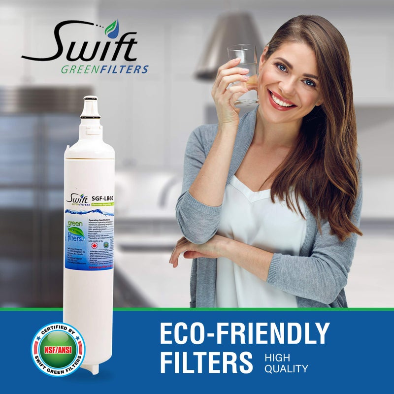 Swift Green Filters SGF-LB60 Refrigerator Water Filter - Compatible with LG 5231JA2006B, LT600P, 5231JA2006A, 5231JA2005A, Sears Kenmore 9990, 469990,EFF-6004A - Replacement for LG Fridge Water Filter - Image 3