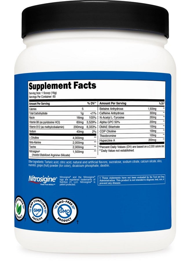 مسحوق نيوتريكوست بري-إكس إكستريم قبل التمرين، بنكهة العنب، 60 حصة، نباتي، غير معدل وراثيًا وخالي من الغلوتين - Image 4
