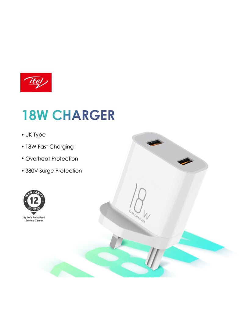 itell - Travel Adapter Typ-C cable 18W Fast charger - Image 1