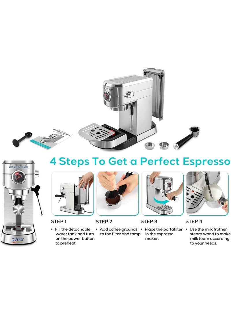 Wtrtr Espresso Machine Coffee, Professional Espresso Maker,Espresso Manual Coffee Machines [1 year warranty] - Image 5