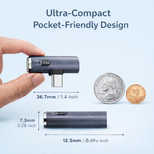 Mizi 2025 Upgraded USB C Splitter 100W Fast Charging Adapter – Dual USB C Headphone & Charger Dongle for iPhone 16/15, iPad, MacBook, Galaxy S24/S23, Pixel & More – Audio + Power Adapter - Grey - Image 5