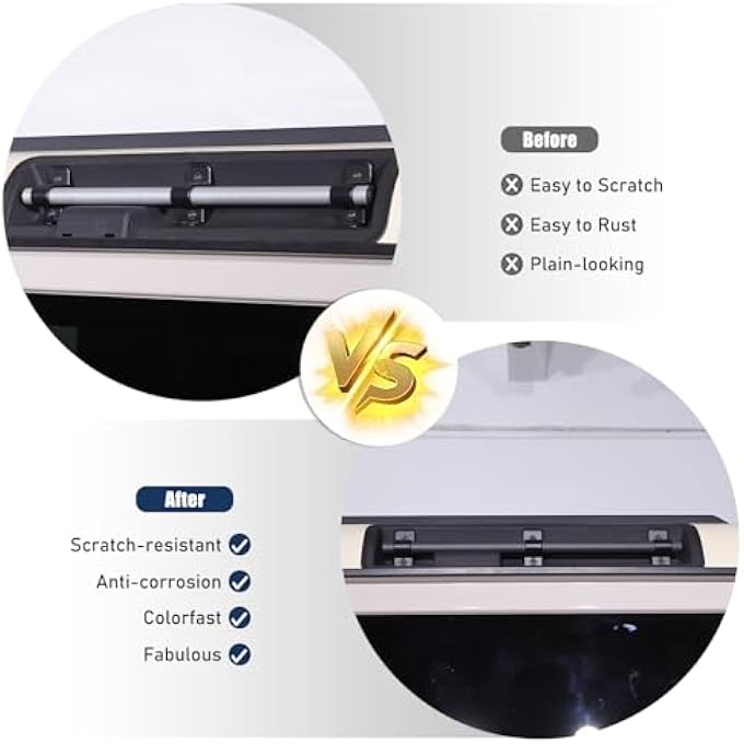 rayihni Car Roof Rack Compatible with INEOS Grenadier 2020-2024, Upgraded Real Carbon Fiber Car Roof Side Luggage Mounting Tube, Sturdy, Rust-Resistant Exterior Accessories (Matte Black) - Image 3