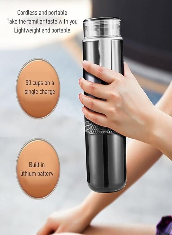Portable Coffee Maker, Fast Hot Mini Electric Espresso Machine, Self-heating Automatic Capsule Coffee Maker,for Capsules, Coffee Powder, Tea, Suitable for Home, Travel, Camping, Office - Image 2