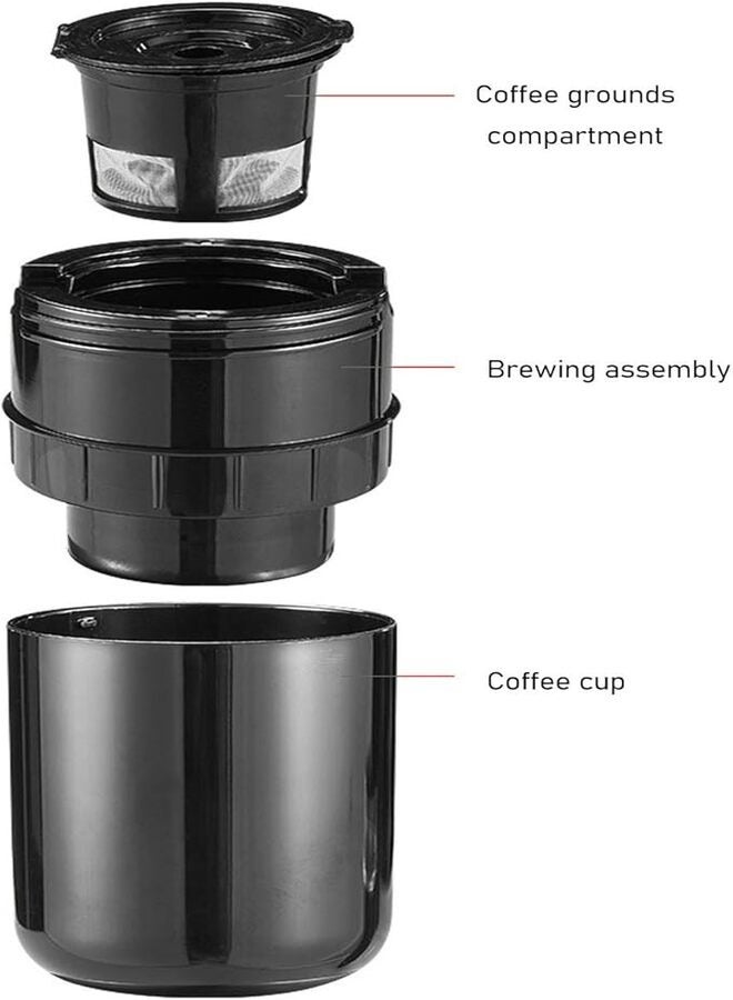 Portable Coffee Maker, Fast Hot Mini Electric Espresso Machine, Self-heating Automatic Capsule Coffee Maker,for Capsules, Coffee Powder, Tea, Suitable for Home, Travel, Camping, Office - Image 4