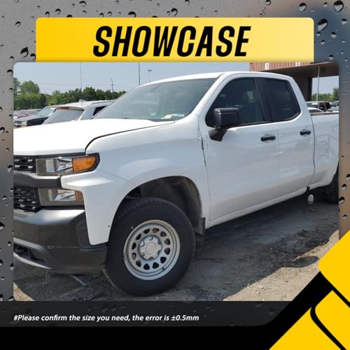 DewFlew 4Pcs Wheel Center Cap for 2019-2024 Silverado 1500 Wheel Rim Outer 187.5mm(7.38in) Silver Hub Caps Wheel Cover, Replacement 84173372 23378301 - Image 4