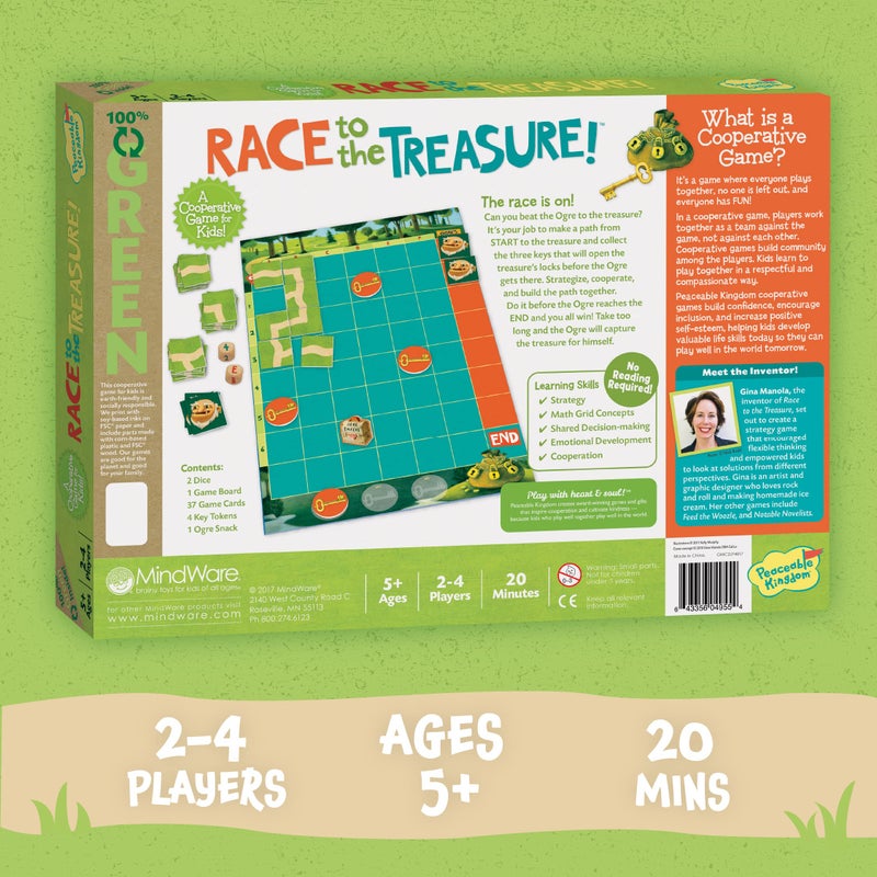 Peaceable Kingdom Race to the Treasure! Cooperative Path Building Game for 2 to 4 Kids Ages 5+ - Image 5