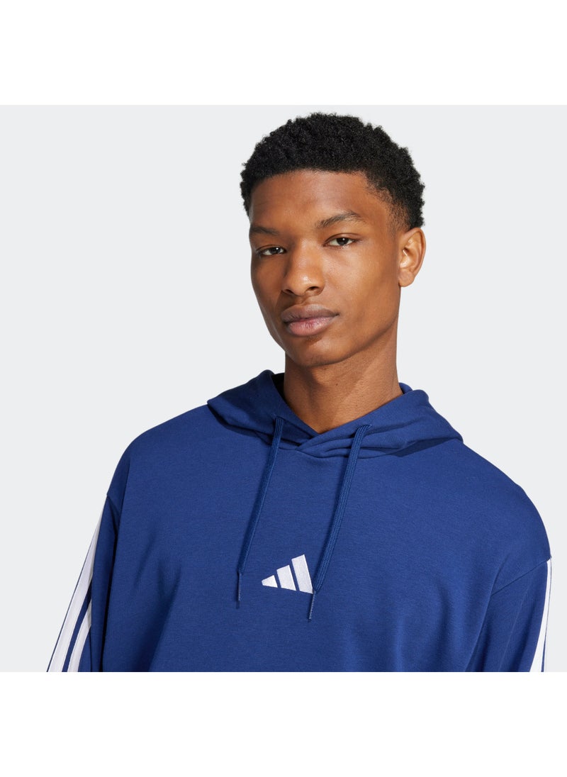Adidas Essential 3 Stripe French Terry Hoodie  - Image 3