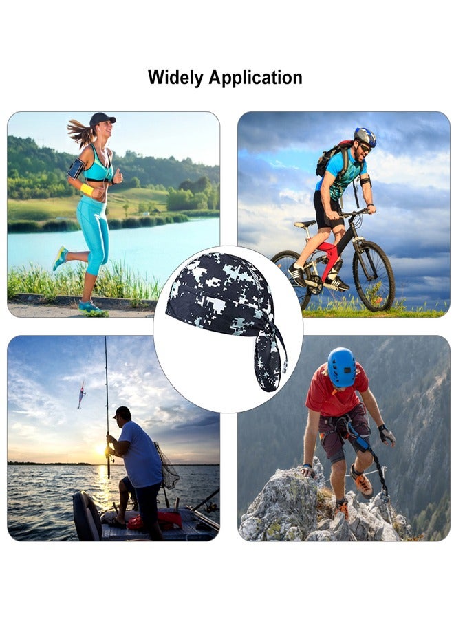 GUSGU 1pcs Sweat Wicking Beanie Cap Cooling Skull Cap Pirate Hat Bandana Head Wrap Summer Caps for Women Men Outdoor Activities - Image 2