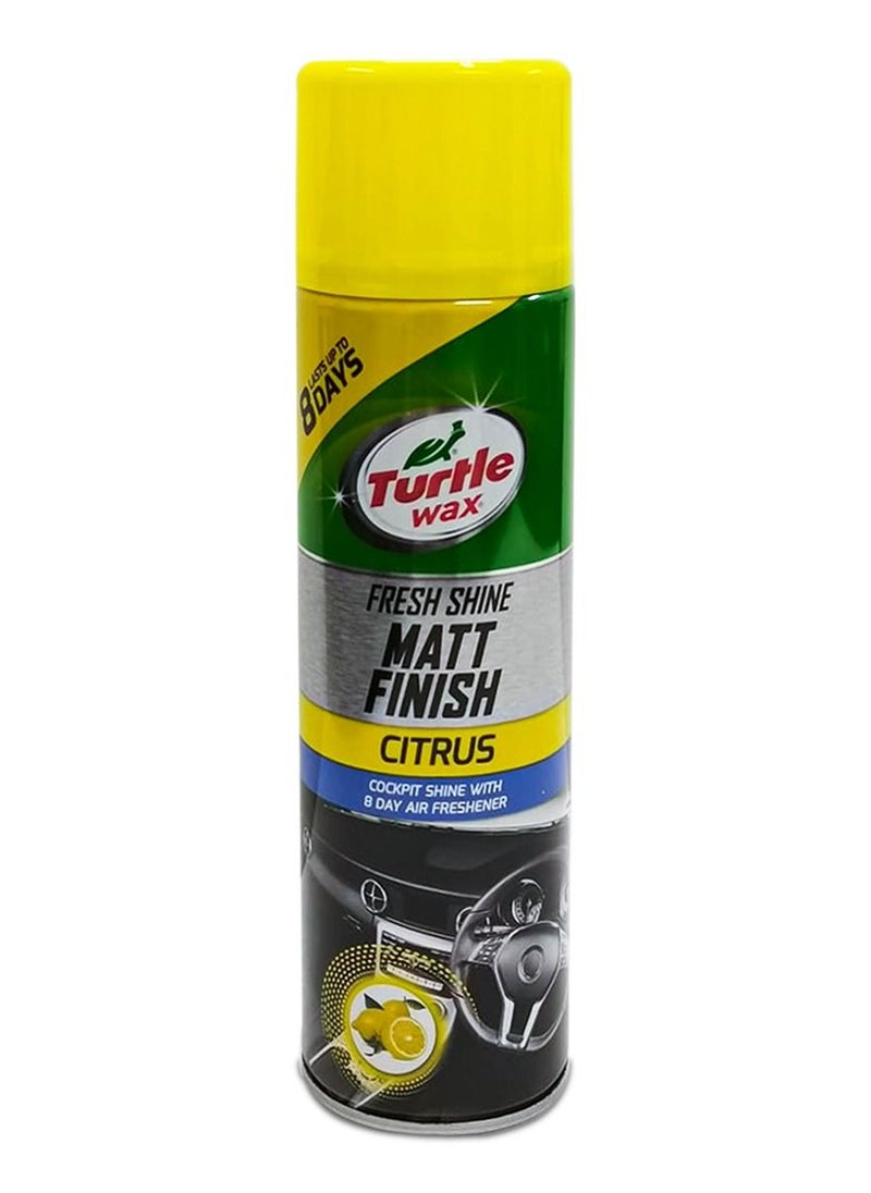 TurtleWax Turtle Wax Fresh Shine Matt Finish Car Cockpit Shine & Air Freshener Citrus Scent - 500ml  - Image 2