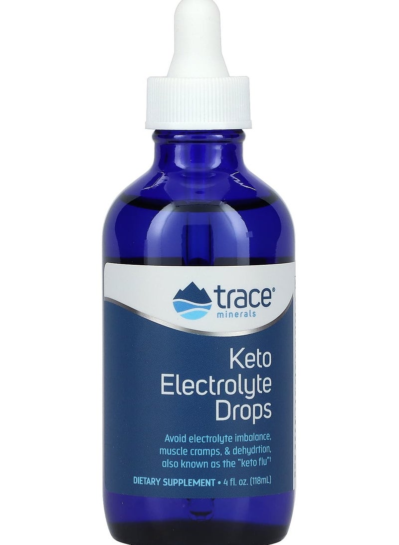 Trace Minerals Keto Electrolyte Drops, 4 fl oz (118 ml)