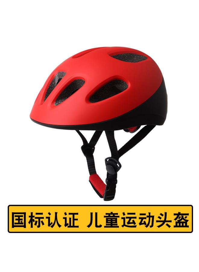 Red Double Shell R03 Helmet Children's Bicycle Helmets For Boys And Girls Cycling Protective Helmets For Teenagers Roller Skating Balance Car Scooter Helmets
