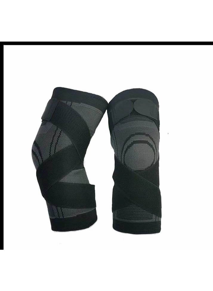 دعامة ركبة قابلة للتعديل مع حزام ضغط – واقي ركبة رياضي للجري والتمارين وتخفيف آلام المفاصل - Image 2