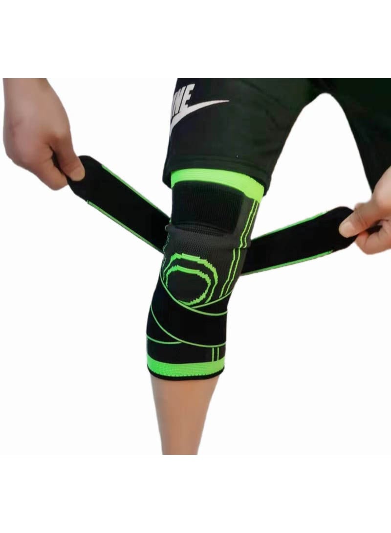 دعامة ركبة قابلة للتعديل مع حزام ضغط – واقي ركبة رياضي للجري والتمارين وتخفيف آلام المفاصل - Image 1