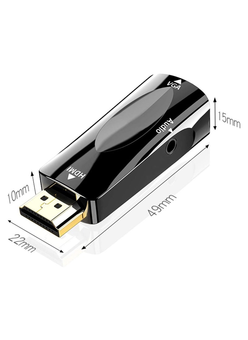 KASTWAVE - HDMI to VGA Adapter, Computer Monitor with 3.5mm Audio Jack, for Computer, Desktop, Laptop, PC, Monitor, Projector, HDTV, Chromebook (Male HDMI Input, Female VGA Output) - Image 1