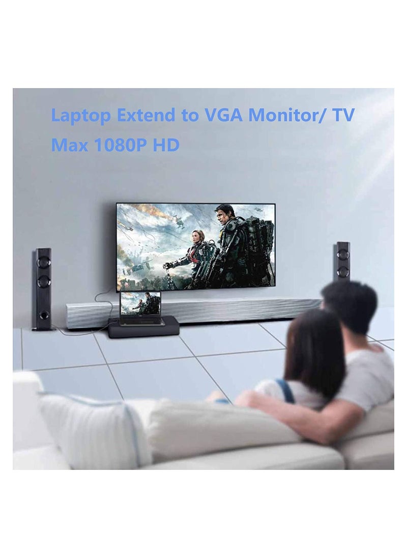 KASTWAVE - HDMI to VGA Adapter, Computer Monitor with 3.5mm Audio Jack, for Computer, Desktop, Laptop, PC, Monitor, Projector, HDTV, Chromebook (Male HDMI Input, Female VGA Output) - Image 1
