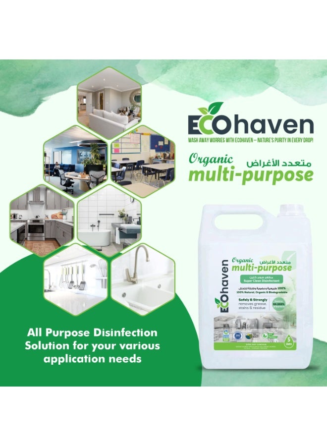 Ecohaven Organic Multi-Purpose Cleaner – 5 Liters | Natural & Eco-Friendly | Tough on Dirt, Gentle on Surfaces | Non-Toxic & Biodegradable | Home, Office & Commercial Use - Image 4