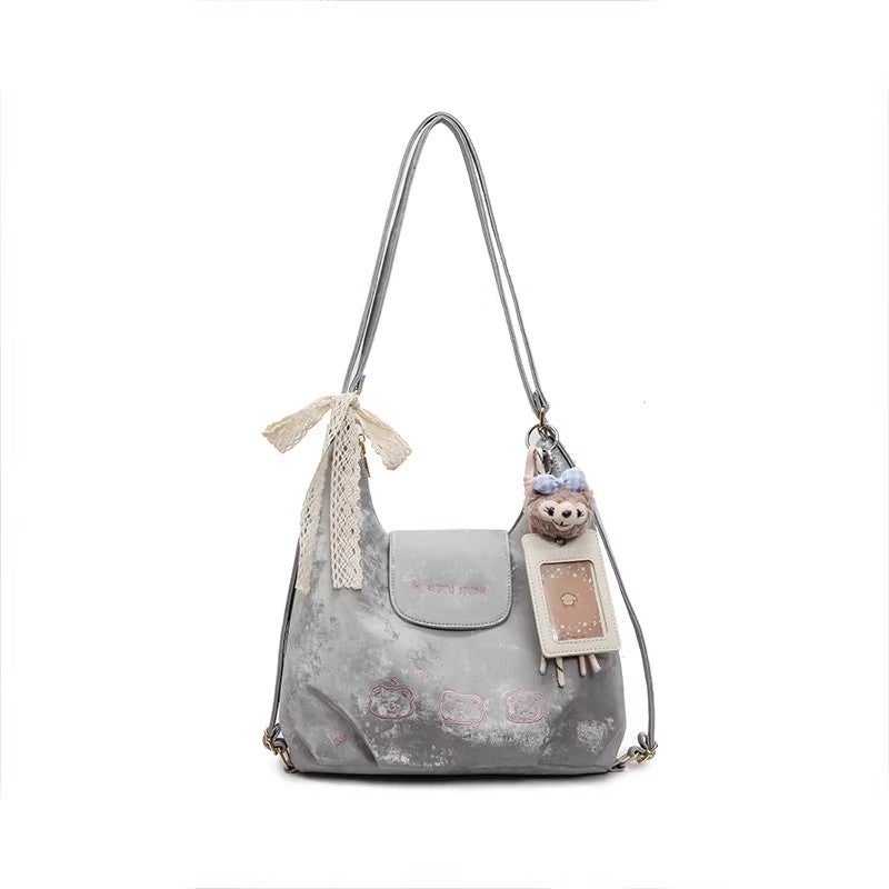 Korean Style Faux Leather Shopper Tote Bag - Image 5