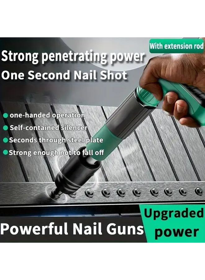 Manual Nail Gun Heavy Duty Portable For Concrete Wood 5 Speed Adjustable With Goggles Case - Image 3