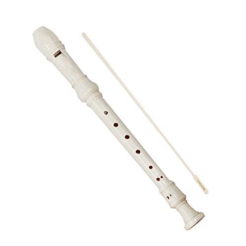 LGEGE ABS Descant Soprano Recorder Instrument for Kids Adults Beginners，Joint Grease, Fingering Chart And Cleaning Kit，German Style (Ivory White) - Image 1