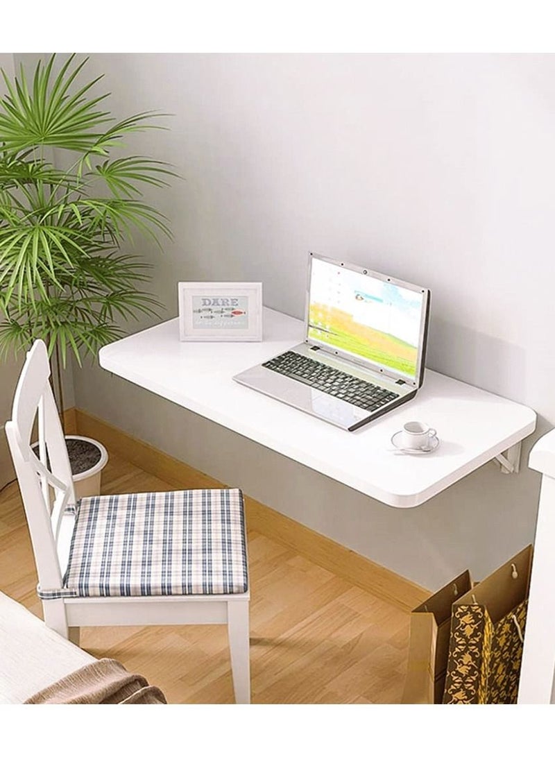 CATANES Folding Wall Desk Wall Mounted Desk Floating Desk Table Computer Laptop Study Desk for Home Office Small Spaces 30*60 cm - Image 1