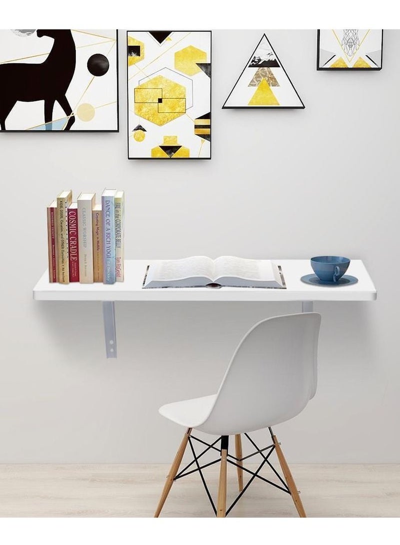 CATANES Folding Wall Desk Wall Mounted Desk Floating Desk Table Computer Laptop Study Desk for Home Office Small Spaces 30*60 cm - Image 2