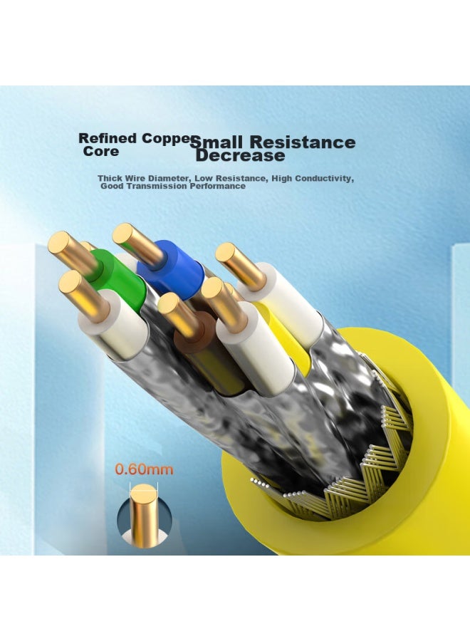 CHOSEAL Akihabara Cat7 10g Ethernet Cable, 7a Multi-shielded High-speed Data Cable, Pure Copper Network Cable, Supports 5g Speed, 50 Meters, Qs2621t50 - Image 5