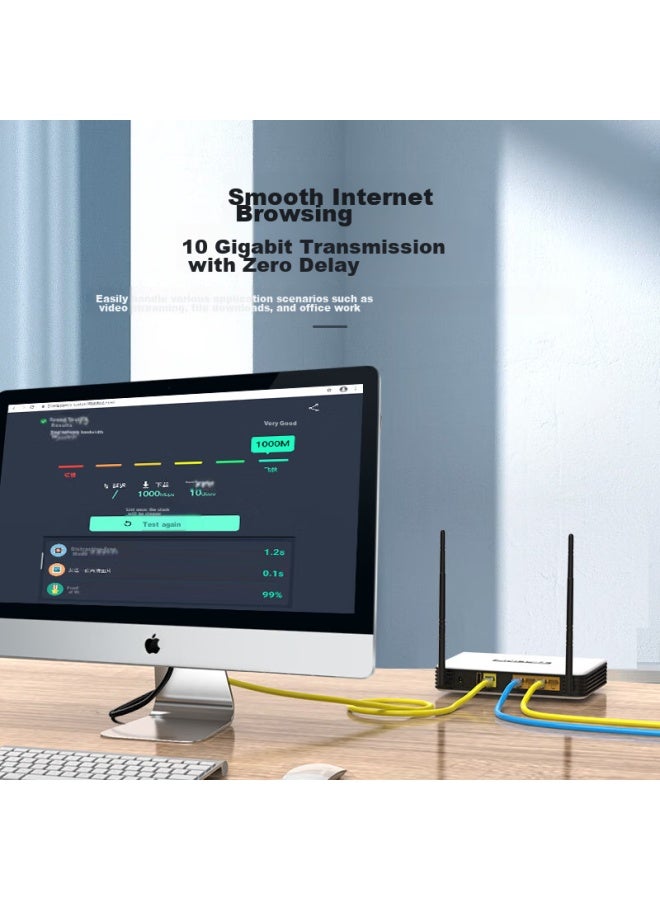 CHOSEAL Akihabara Cat7 10g Ethernet Cable, 7a Multi-shielded High-speed Data Cable, Pure Copper Network Cable, Supports 5g Speed, 50 Meters, Qs2621t50 - Image 2