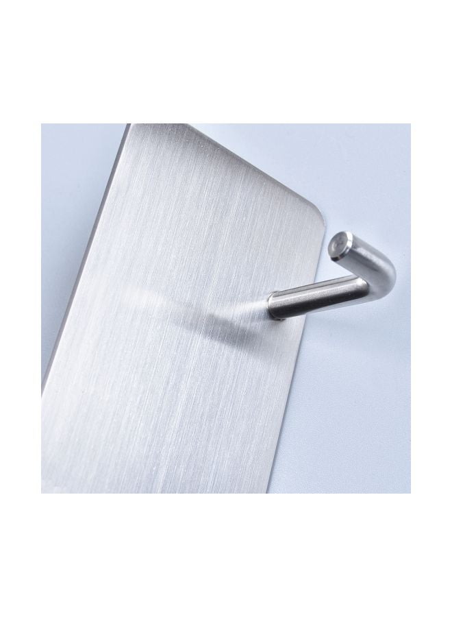 6-In-1 Adhesive Wall Mount Hook Silver 15.35x1.77x1.26inch - Image 4