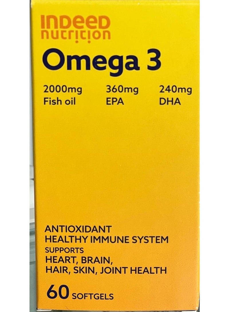 إنديد نيوتريشن أوميجا 3 2000 ملغ كبسولات هلامية 60 كبسولة - Image 1