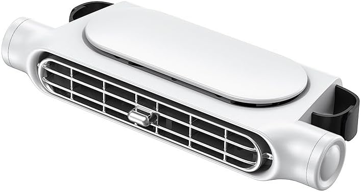 TASVAO Automotive Rear Seat Cooler, Type C USB Powered Vehicle Air Circulator, Portable Adjustable Quiet Strong Breeze for Dashboard Headrest Interior Mount SUV Truck Van - Image 1