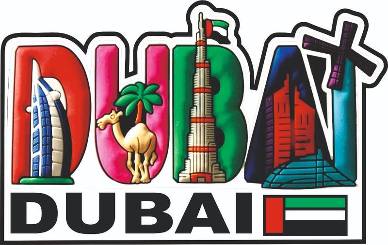 Skywalk Souvenir Dubai Wooden Fridge Magnet (Multicolor) - Image 2