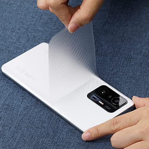 Ibywind Screen Protector For Xiaomi 11T/11T Pro(5G),with 2Pcs Tempered Glass,1Pc Camera Lens Protector,1Pc Backing Carbon Fiber Film [Fingerprint Reader,Easy to install] - Image 4