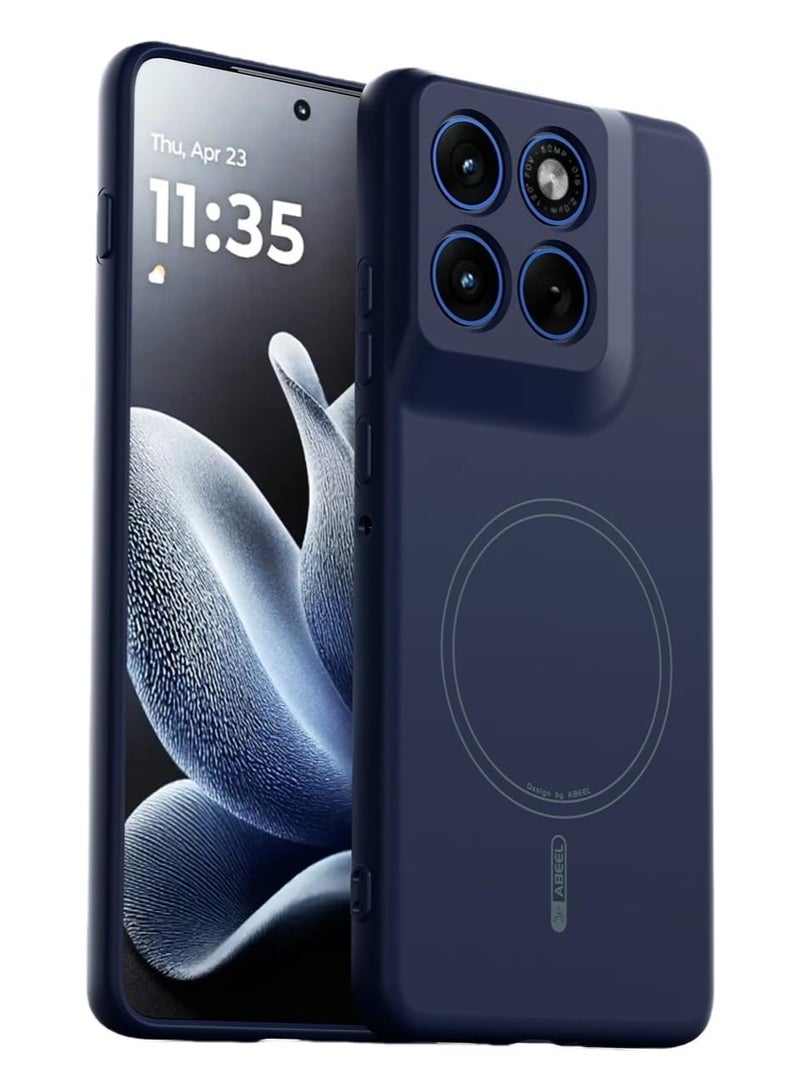 **غطاء سيليكوني سائل متوافق مع موتورولا موتو إيدج 70 2025 - يدعم ماج سيف مع حماية كاملة للكاميرا وتصميم رفيع مرن**